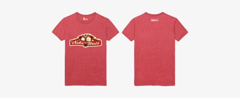 Nuka World Main Gate Heather Red T-shirt - Gb Eye Fallout Bottle And Cappy Collector Print, transparent png #688827