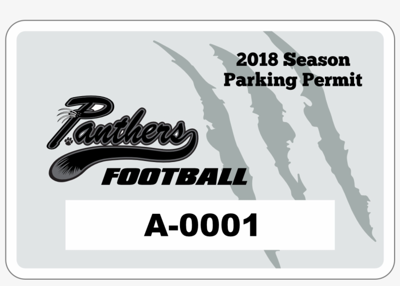Claw Mark Rectangle School Sports Parking Permit Sticker - Design, transparent png #688858