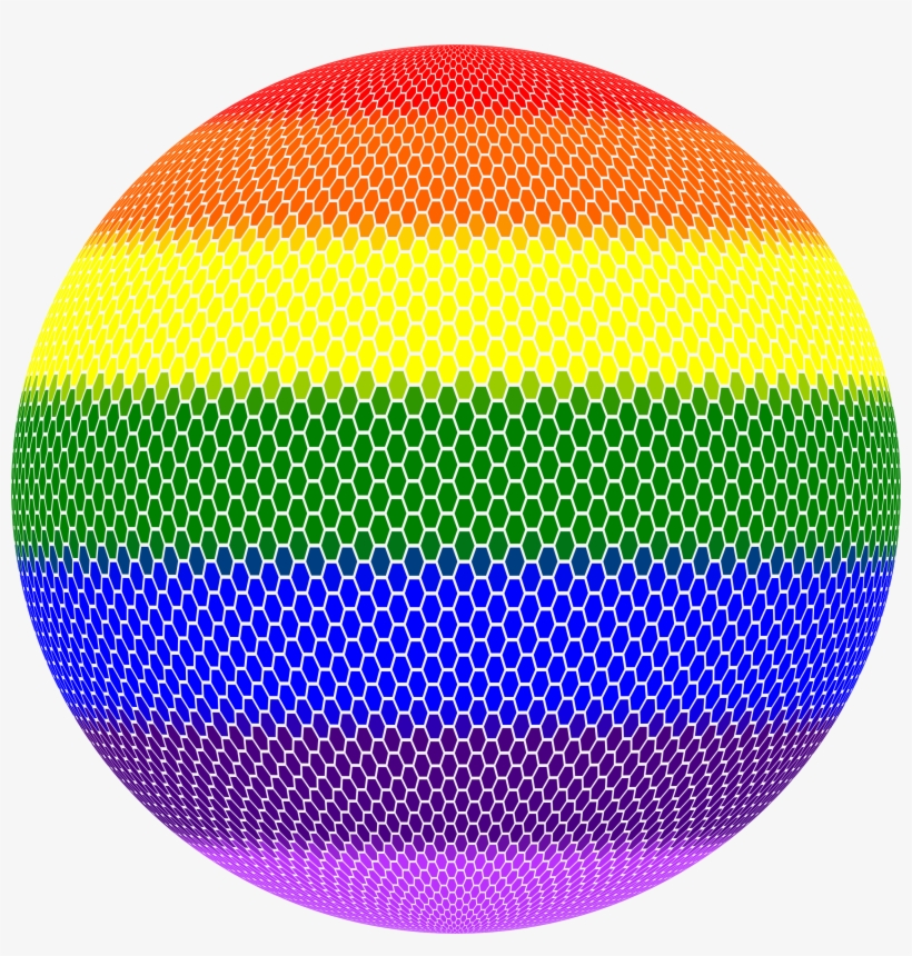 This Free Icons Png Design Of Hexagonal Mosaic Rainbow, transparent png #689091