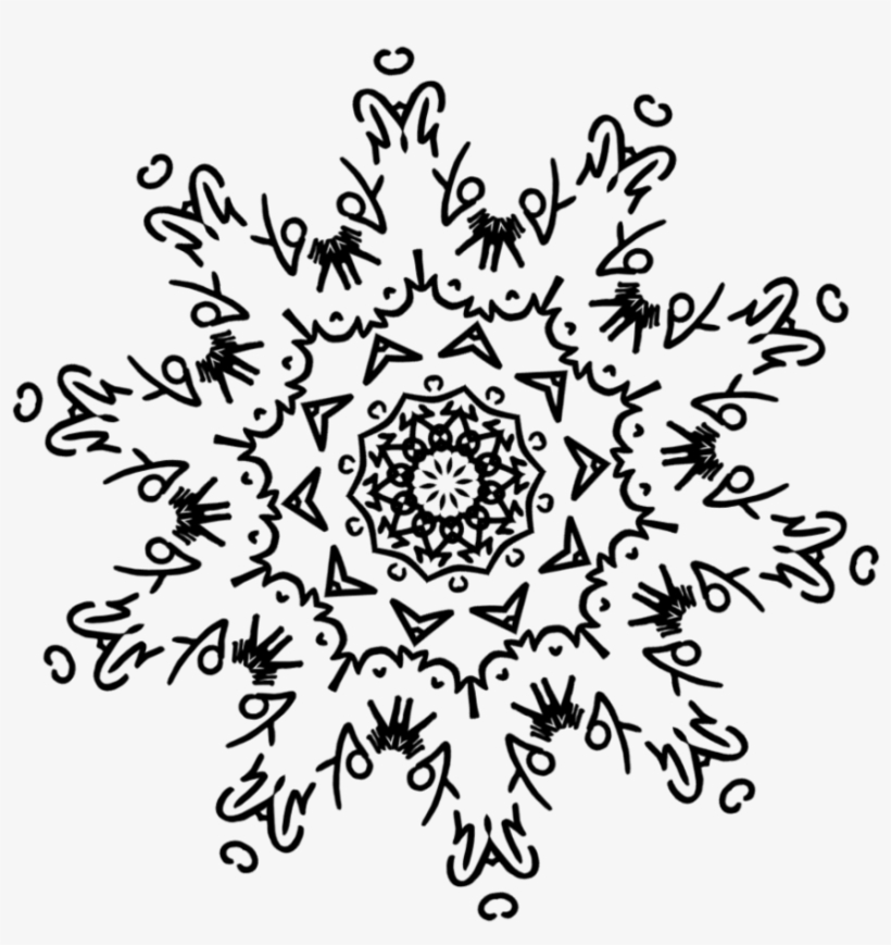Drawn Snowflake Png Tumblr - Snowflake Design Transparent, transparent png #689287