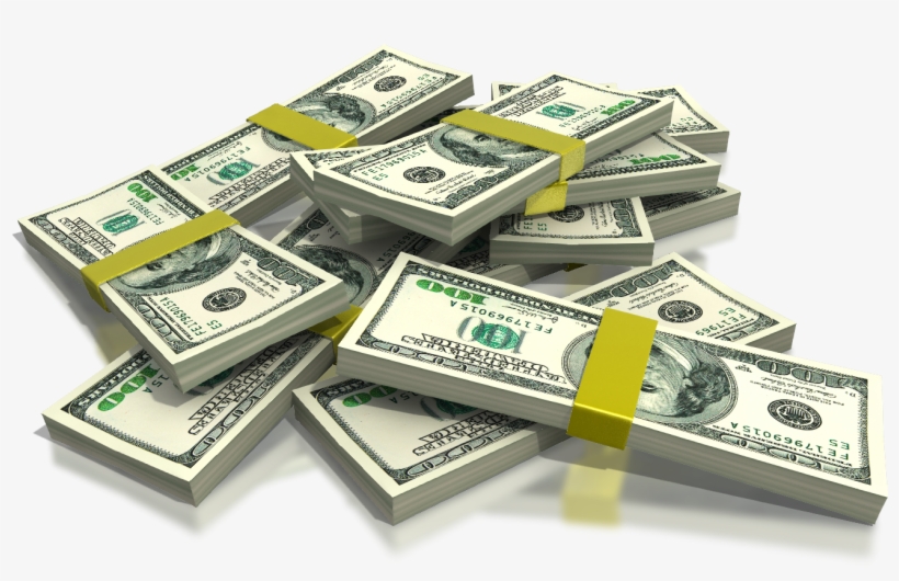 Hundred Dollar Bills - Stack Of Money Clipart, transparent png #689468