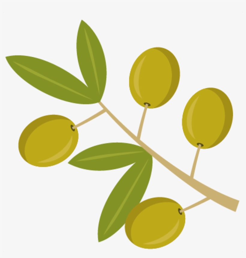 Watercolor Olive Branch Png - Olive Clipart Png, transparent png #689840