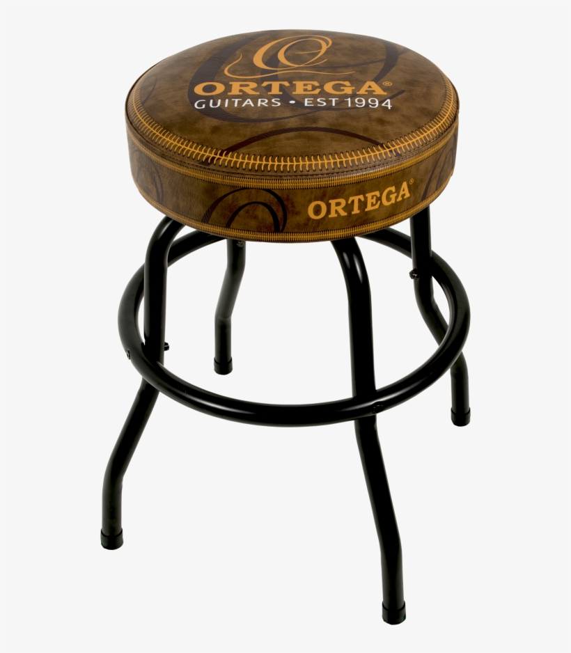 Ortega Barstool Brown Leather 24", transparent png #6800032