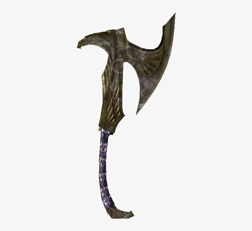 Elven War Axe Of Thunderbolts Skyrim Wiki Png Elven, transparent png #6805616