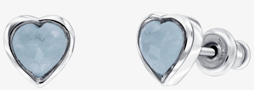 Blue Quartz Heart Shape Stud Earring, transparent png #6809601