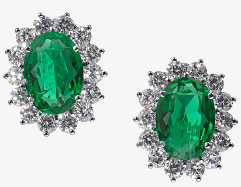 Catherine Omega Clip On Earrings Green, transparent png #6810135