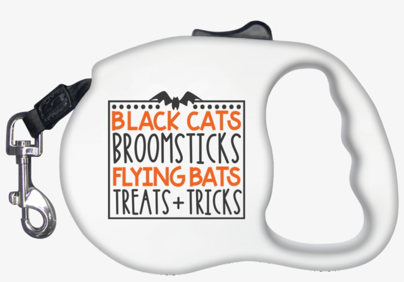 Black Cats Broomsticks Retractable Dog Leash- Pets, transparent png #6810777