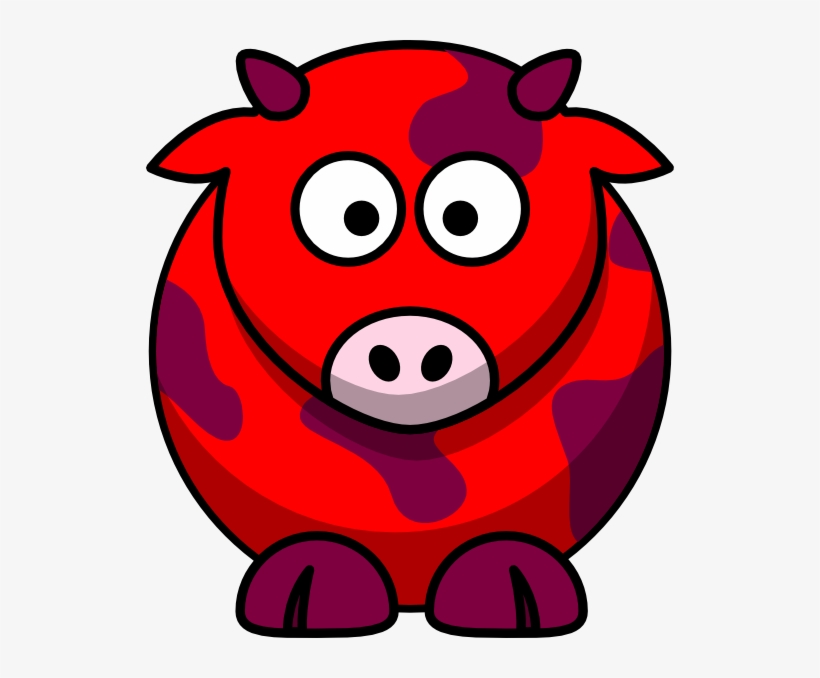 Red Cow 2 Svg Clip Arts 528 X 598 Px, transparent png #6811110