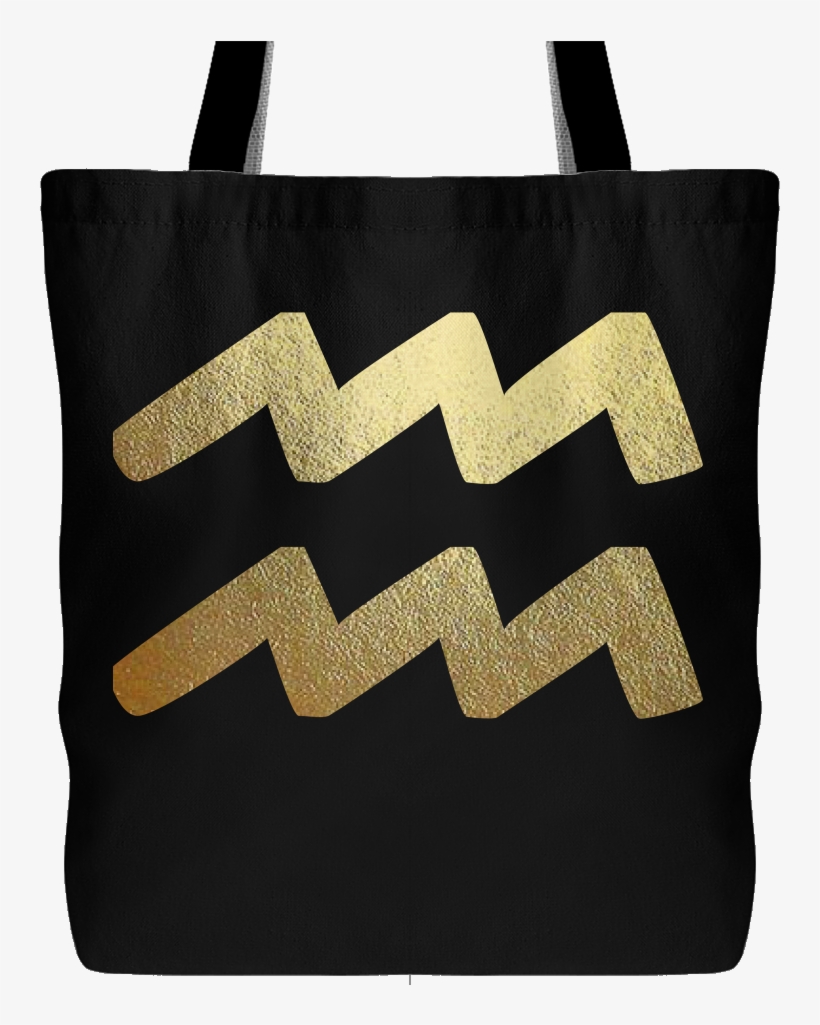 Aquarius Gold Sign Tote Bag, transparent png #6811175