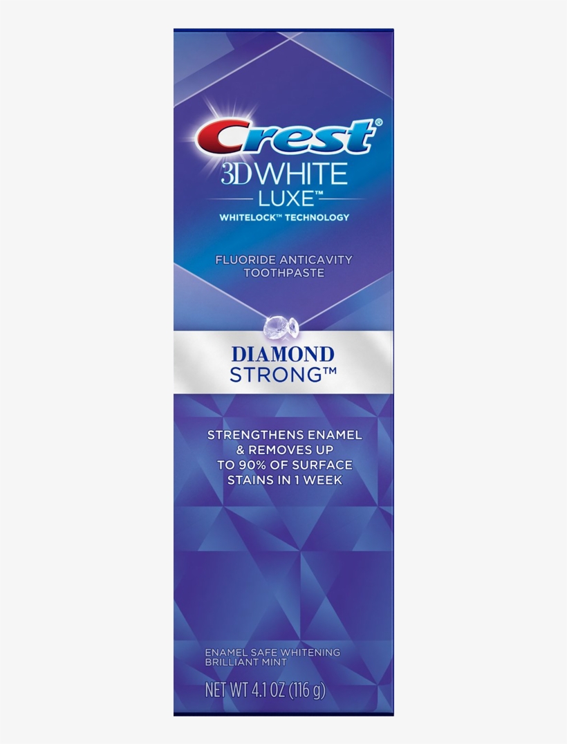 Crest 3d White Luxe Diamond Strong Brilliant Mint, transparent png #6811591