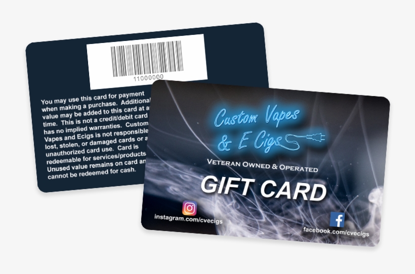 Gift Card Barcode Custom Vapes E Cigs Sg090690, transparent png #6811908