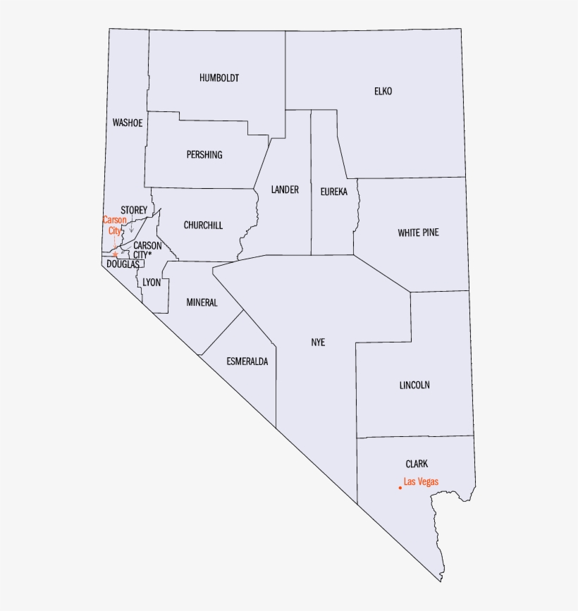 Nevada Counties, Annotated, transparent png #6817713