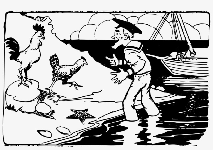 This Free Icons Png Design Of Sailor And Chickens, transparent png #6818424