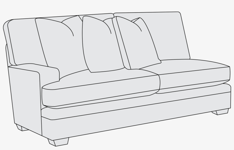 Left Arm Loveseat, transparent png #6820669