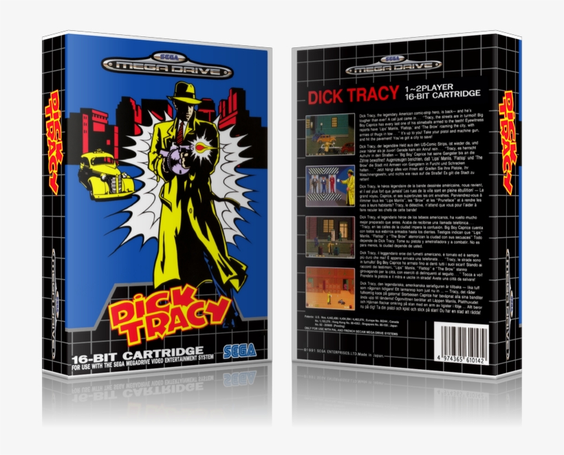 Sega Genesis Dick Tracy Sega Megadrive Replacement, transparent png #6824001