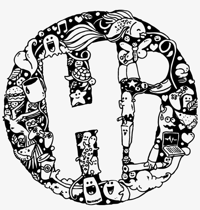 Doodle Hi Text Typography Tumblr Writing Yazı Blackandw, transparent png #6826100