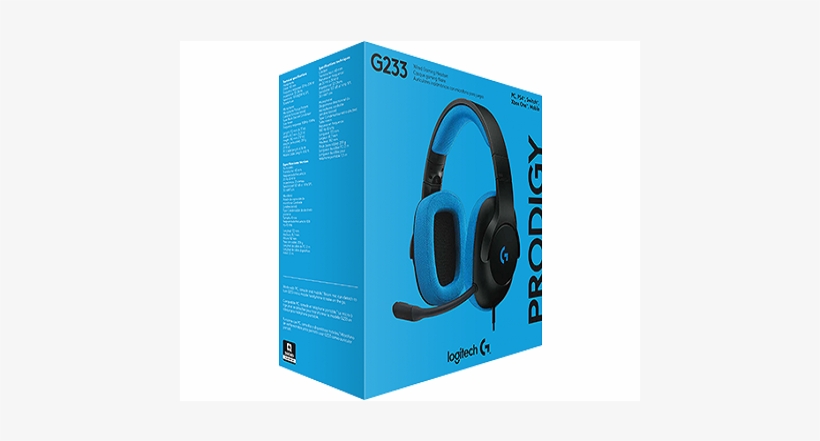 Logitech G233 Prodigy Wired Gaming Headset, transparent png #6826514