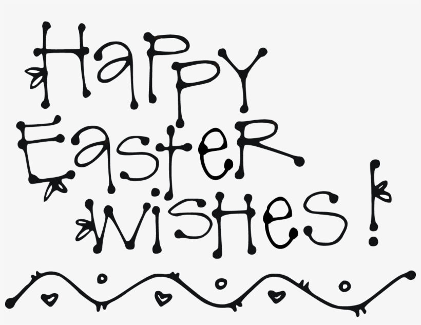 33 Beauty Happy Easter Clipart Black And Png Royalty, transparent png #6828495