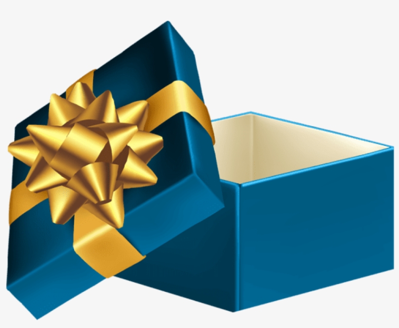 Download Blue Open Gift Box Clipart Png Photo, transparent png #6828768