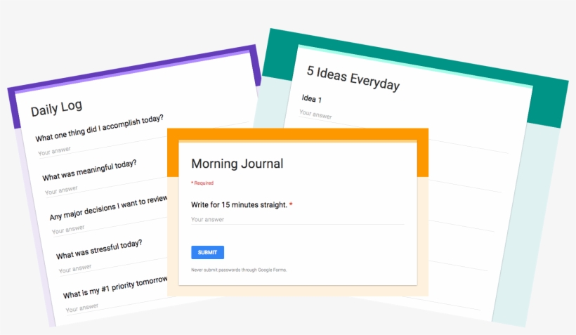 How I Use Google Forms For Self Improvement And Goal, transparent png #6832910