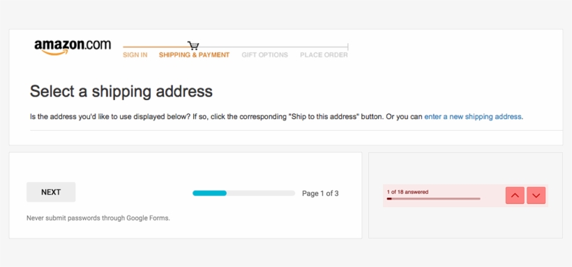 Multi-step Wizards From Amazon, Google Forms And Typeform, transparent png #6833397