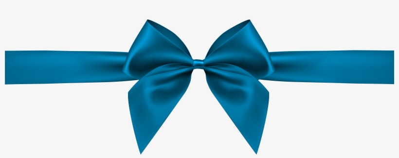 Blue Christmas Bow Png, transparent png #6838286