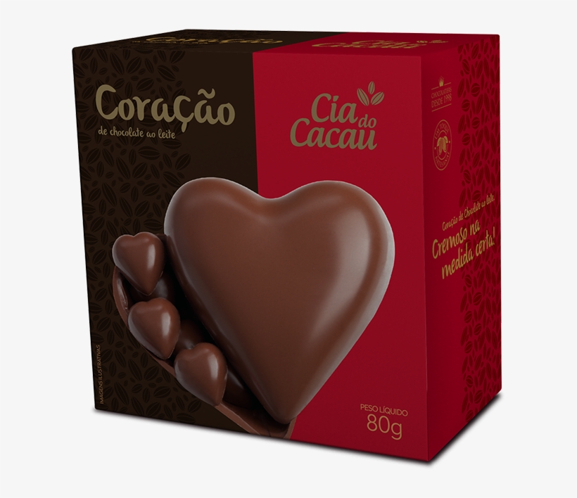 Clip Art Coração De Chocolate Ao Leite Cia Do Cacau, transparent png #6839003