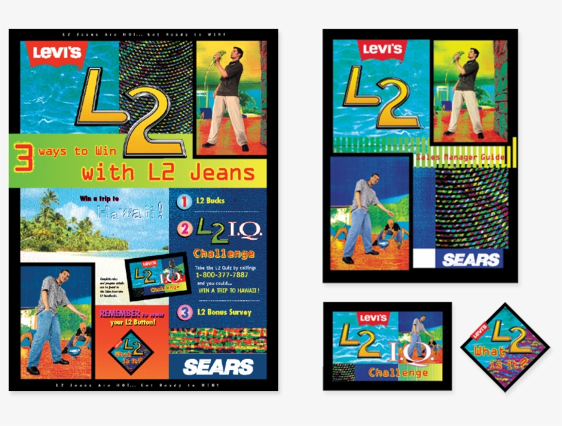 Levi's L2 Jeans Promotion With Sears- Including Poster,, transparent png #6841175