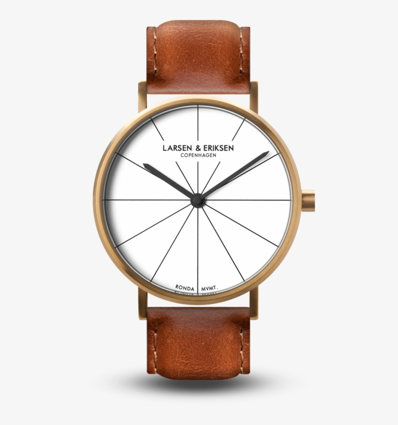 Danish Design Watch With 41mm Brushed Gold Case, transparent png #6843126