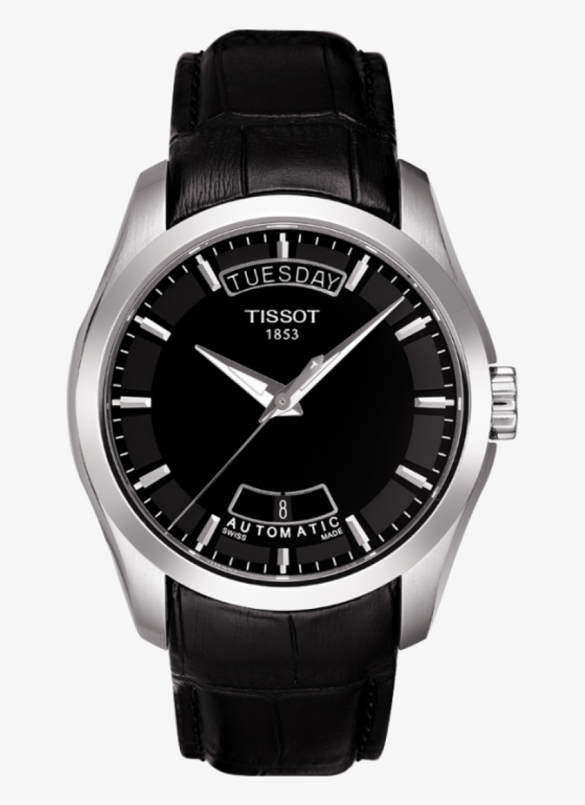 Tissot Couturier Automatic Men's Black Dial Watch With, transparent png #6843405