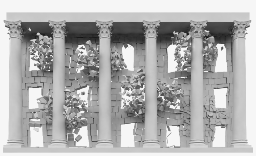 Segment Explosion Video Mapping Facade Animation, transparent png #6845775