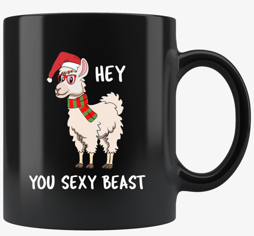 Llama Dabbing Santa Hipster Glasses Sexy Beast Alpaca, transparent png #6845944