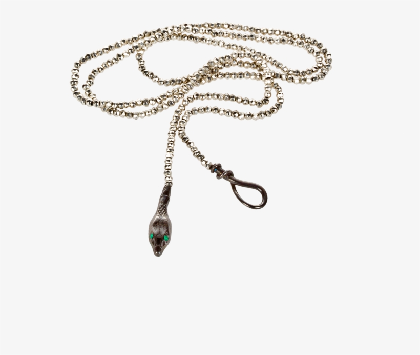 Pyrite Necklace With A Snakehead Fastening Jewelry, transparent png #6847874