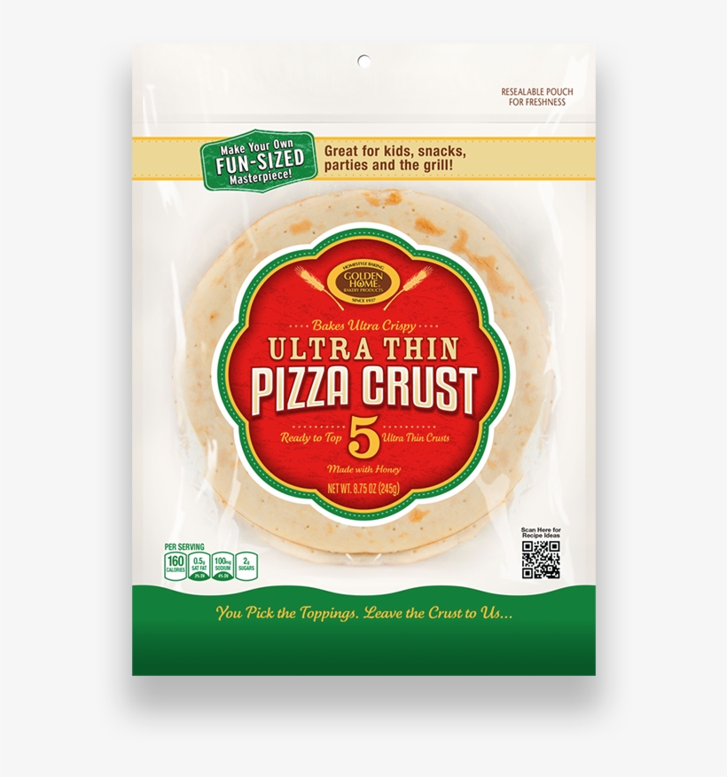 7" Ultra Thin & Ultra Crispy Pizza Crusts, transparent png #6851106