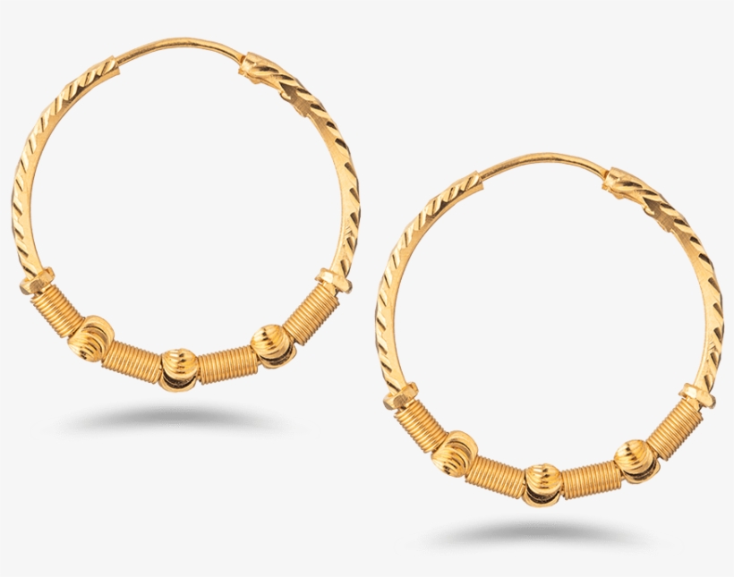 22ct Gold Hoop Earring, transparent png #6852325