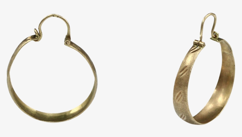 14k Pink Gold Hoop Earrings, transparent png #6852504