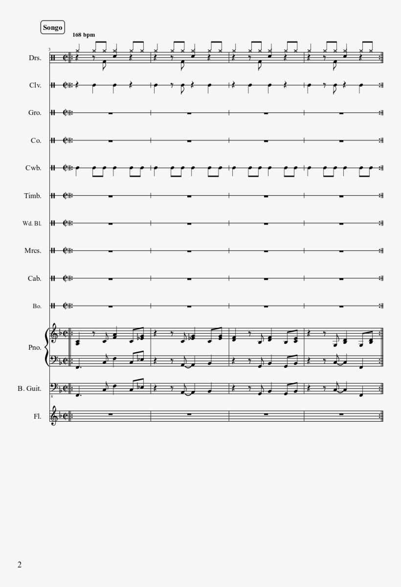 Latin Rhythms Sheet Music Composed By Victor López, transparent png #6853673