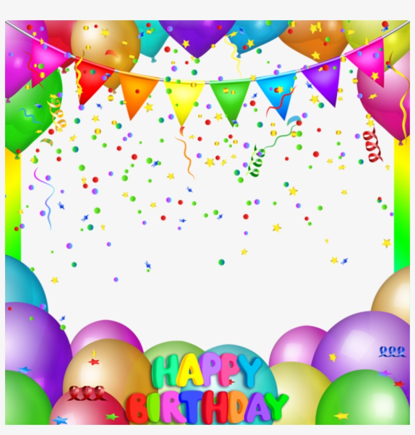 Free Png Happy Birthday Balloonsframe Png Images Transparent, transparent png #6855494