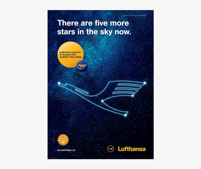Lufthansa Has Been Certified With The Highest 5-star, transparent png #6857365