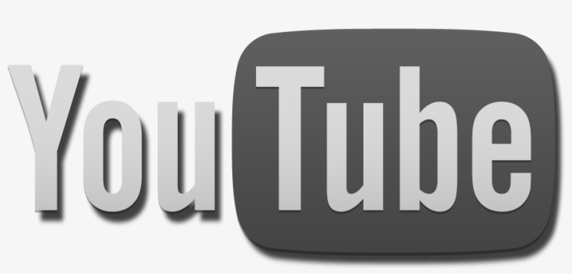 Youtube Logo Black And White Png, transparent png #6861407