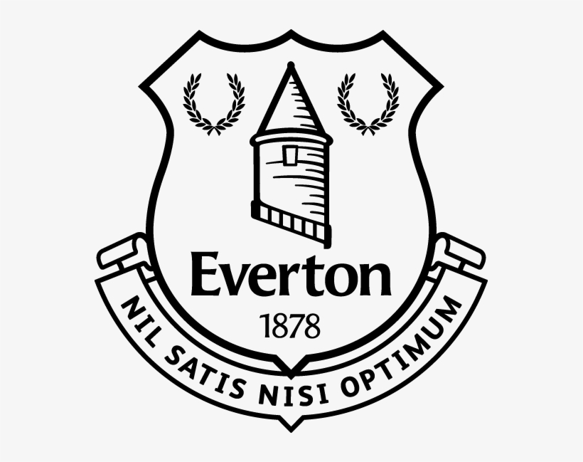 2014 Everton Mono Crest Black, transparent png #6862229