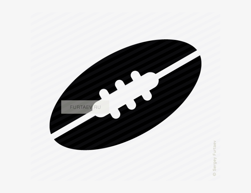 Vector Icon Of Rugby Ball, transparent png #6863560