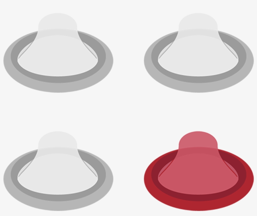 Illustration Of Two Unused Condoms And One Used Condom, transparent png #6866039