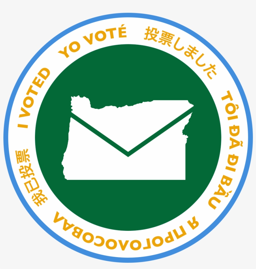 My "i Voted" Sticker For Oregon, Which Says "i Voted", transparent png #6867103