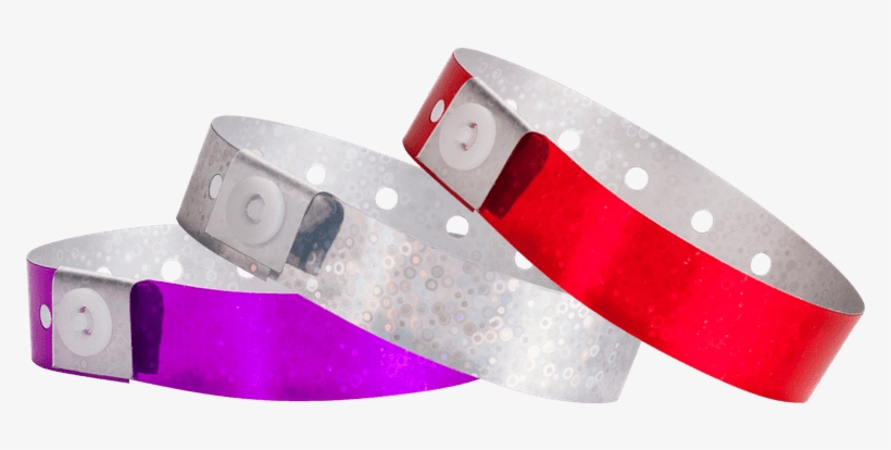 Plastic Wristbands - Holographic, transparent png #6867407