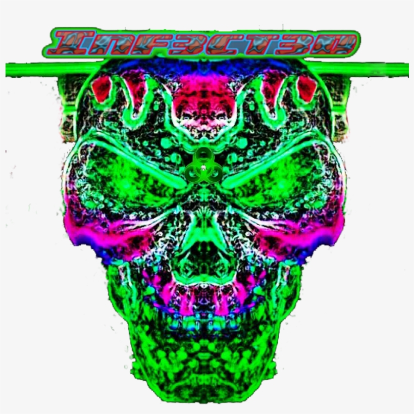 Ladies Trippy Skull S, transparent png #6867786