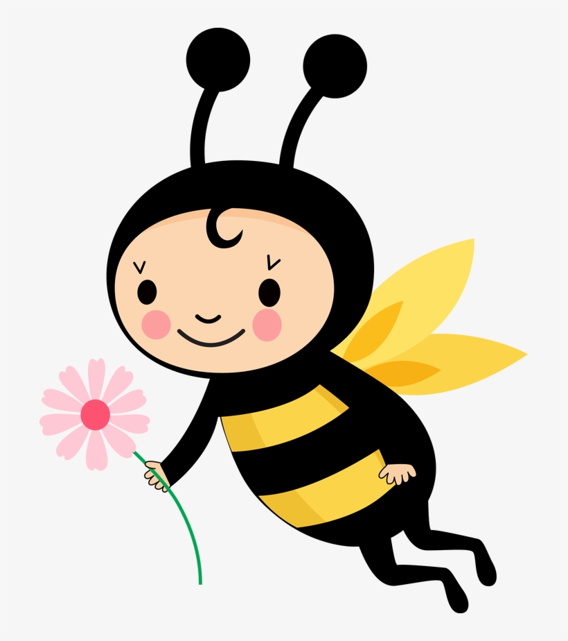 Abelhinha Voaando Flor Elemento, transparent png #6867788