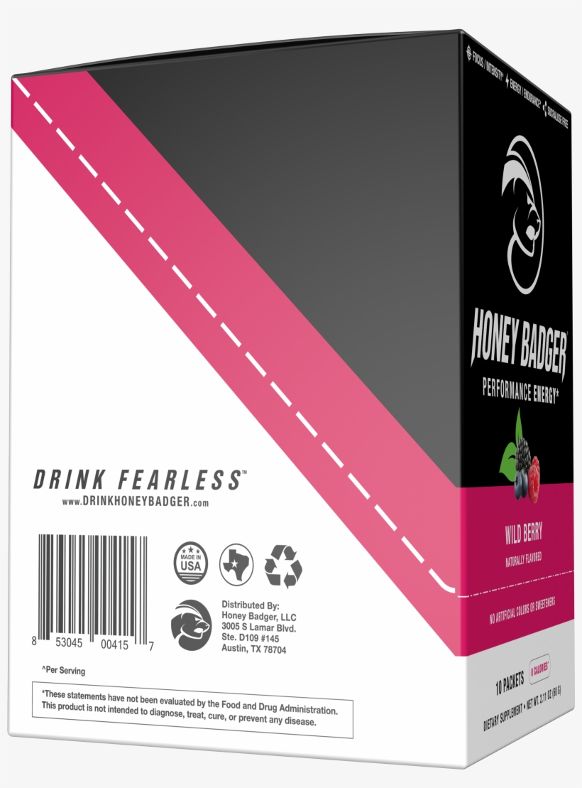 Honey Badger Performance Energy Natural Pre Workout, transparent png #6871286