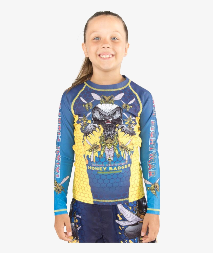 Tatami Kids Honey Badger V5 Rash Guard, transparent png #6871399