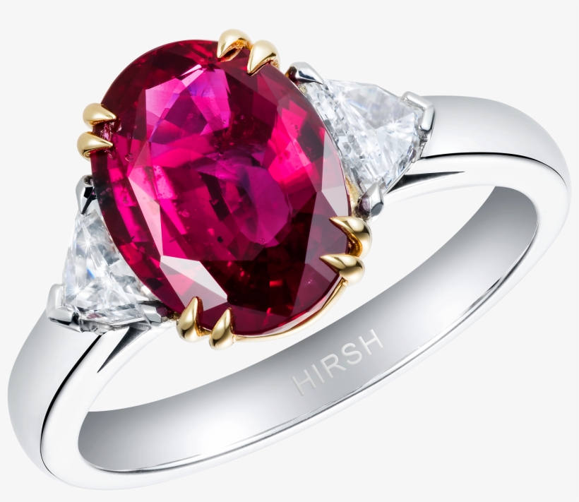 Ruby Wedding Gift Hirsh Trio Ring No Heat Gem Png Turkey, transparent png #6872342